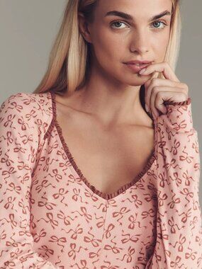 NWT Anthropologie Maeve Lace V-Neck Top, XXS
